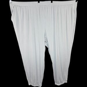 AnyBody Lounge Brushed Rib Ruffle Hem Pants Gray‎ Women’s Size 5X Plus NWOT